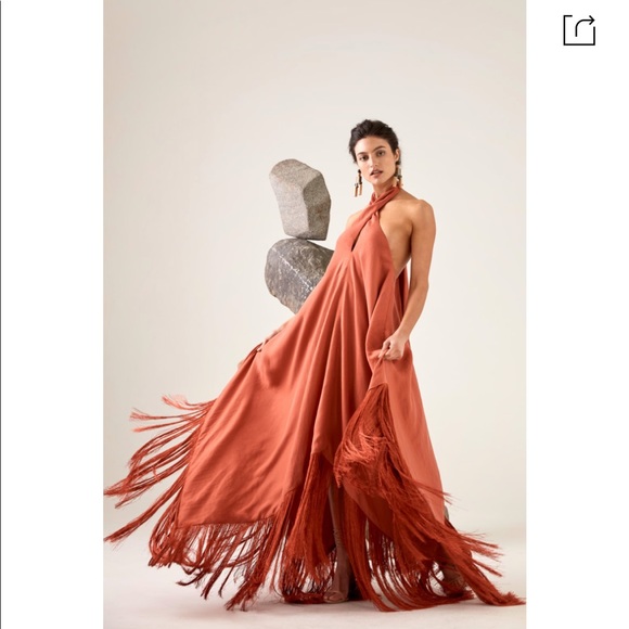 Cult Gaia Ali fringe dress small - Picture 2 of 8